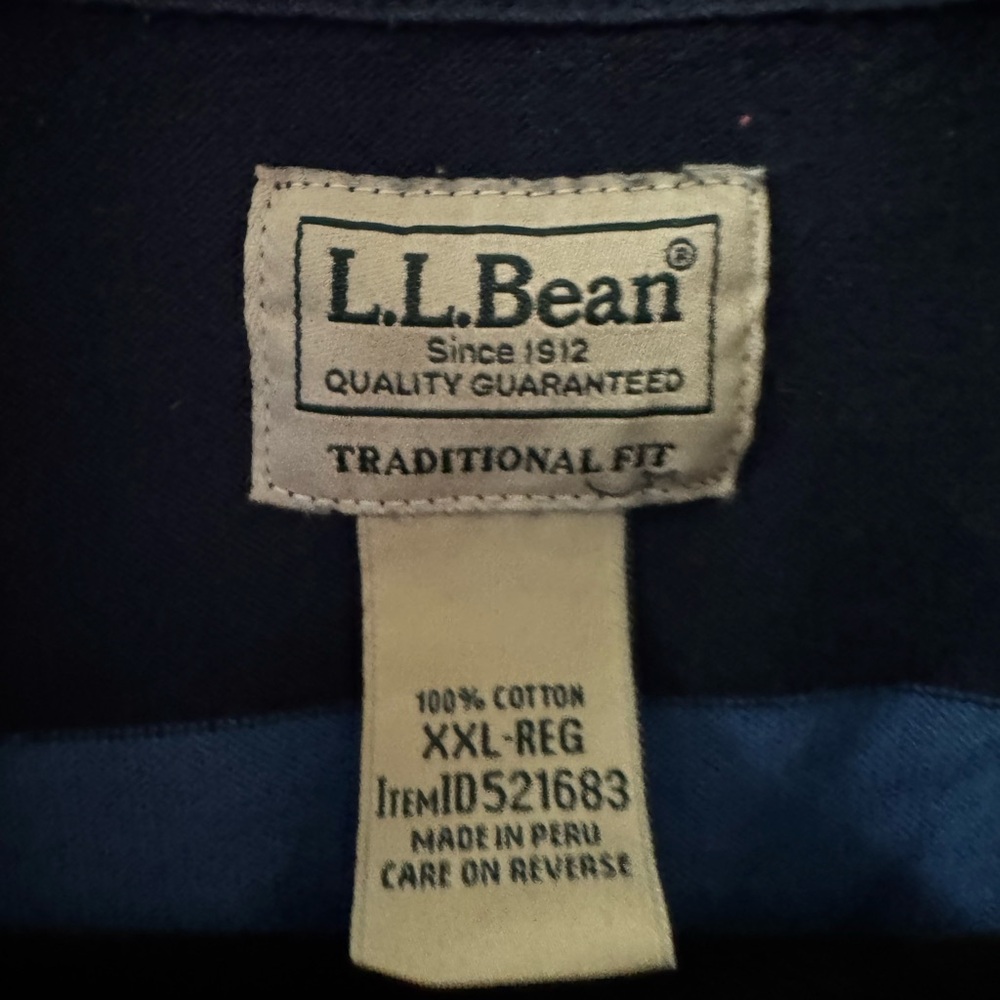 L.L. Bean Men's Rugby Shirt Size XXL - Picture 2 of 2